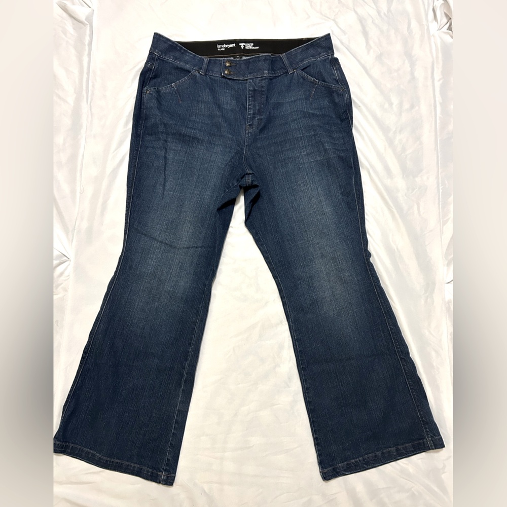 Lane Bryant Dark Blue Flare Jeans
